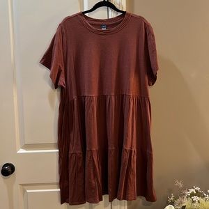 Old Navy Tiered Slub-Knit Swing Dress